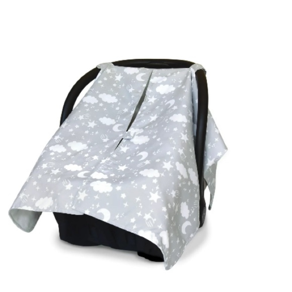 On The Goldbug Car Seat Canopy Cover Neutral Cloud Print